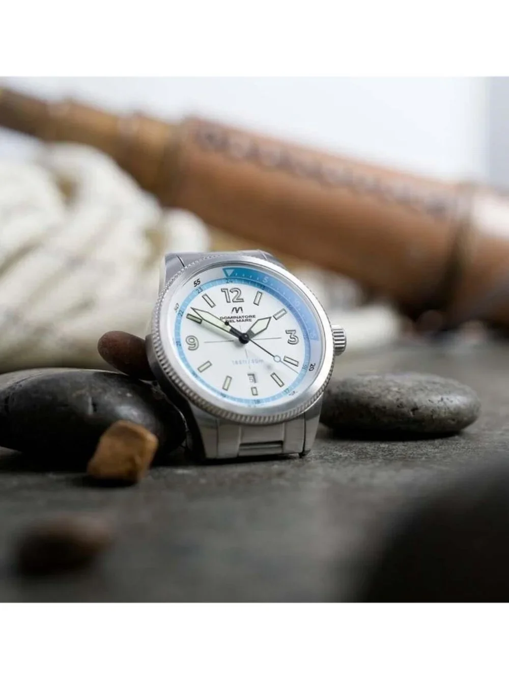 NWT Dominatore Del Mare Aviatore Quartz White Dial Men's Watch